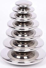 Sensorische spiegelende zilveren disks