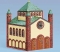 Grote kleurrijke synagoge