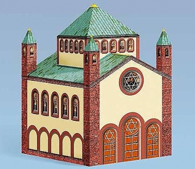 Grote kleurrijke synagoge