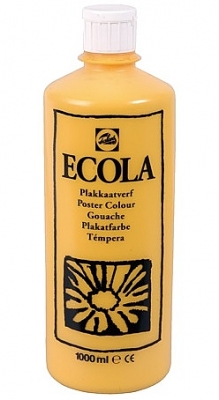 Gouache Ecola 1000 ml donkergeel