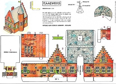 Raadhuis en trapgevelhuis