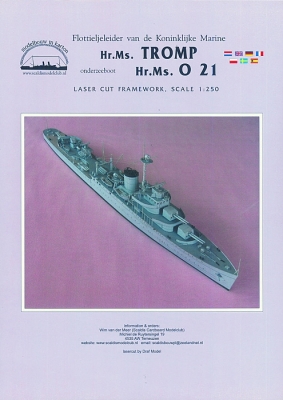 Hr.Ms. Tromp lasercut framework