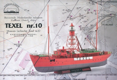 Lichtschip Texel nr. 10 + set schaal 1:250