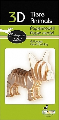 Franse Bulldog - 3D karton model