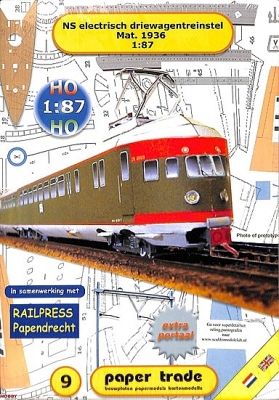 NS electrisch driewagen-treinstel Mat. 1936 1:87