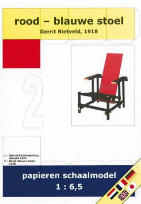 Rood - blauwe stoel Gerrit Rietveld