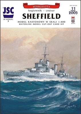 Britse kruiser Sheffield 1:400