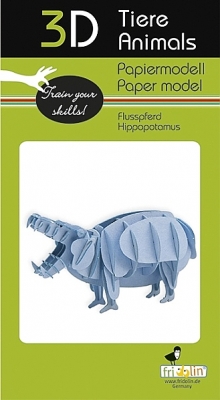 Nijlpaard - 3D karton model