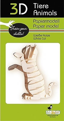 Kat wit - 3D Karton model