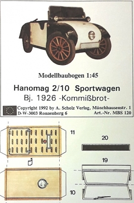 Hanomag PS 2/10 Sportwagen 1:45