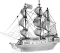 Pirate Ship Black Pearl Metal Earth