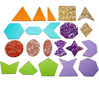 Regenboog glittervormen TICKIT