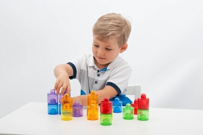 Gekleurde potjes set van 18 TICKIT