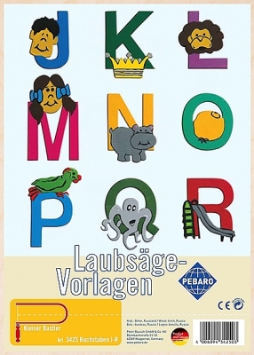 Figuurzaag voorbeeld letters J-R