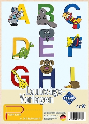 Figuurzaag voorbeeld letters A-I
