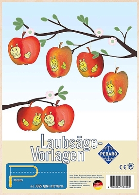 Figuurzaag voorbeeld appel met worm