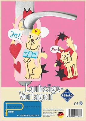 Figuurzaag voorbeeld deurschild kat