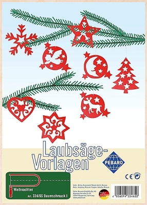 Figuurzaag voorbeeld kerstboom-sieraden I