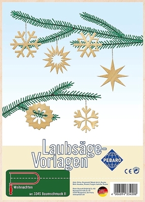 Figuurzaag voorbeeld kerstboom-sieraden II