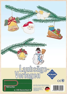 Figuurzaag voorbeeld kerstboom-sieraden III