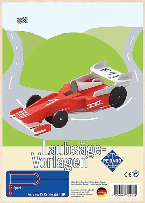 Figuurzaag voorbeeld raceauto 3D