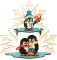 Fensterbild Pinguin-familie Bastelset