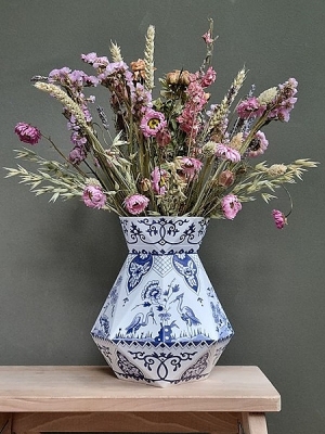 Delftsblauwe vaas 'Adriaan' Piet design
