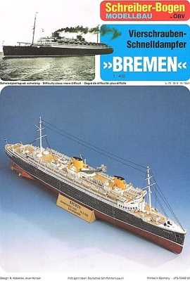 Schnelldampfer Bremen 1:400