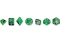 Dobbelstenen oblivion groen, 7 stuks in acrylbox