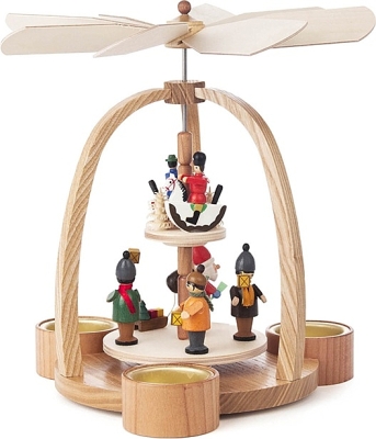 Pyramide met kerst-man en ruiter 2 lagen